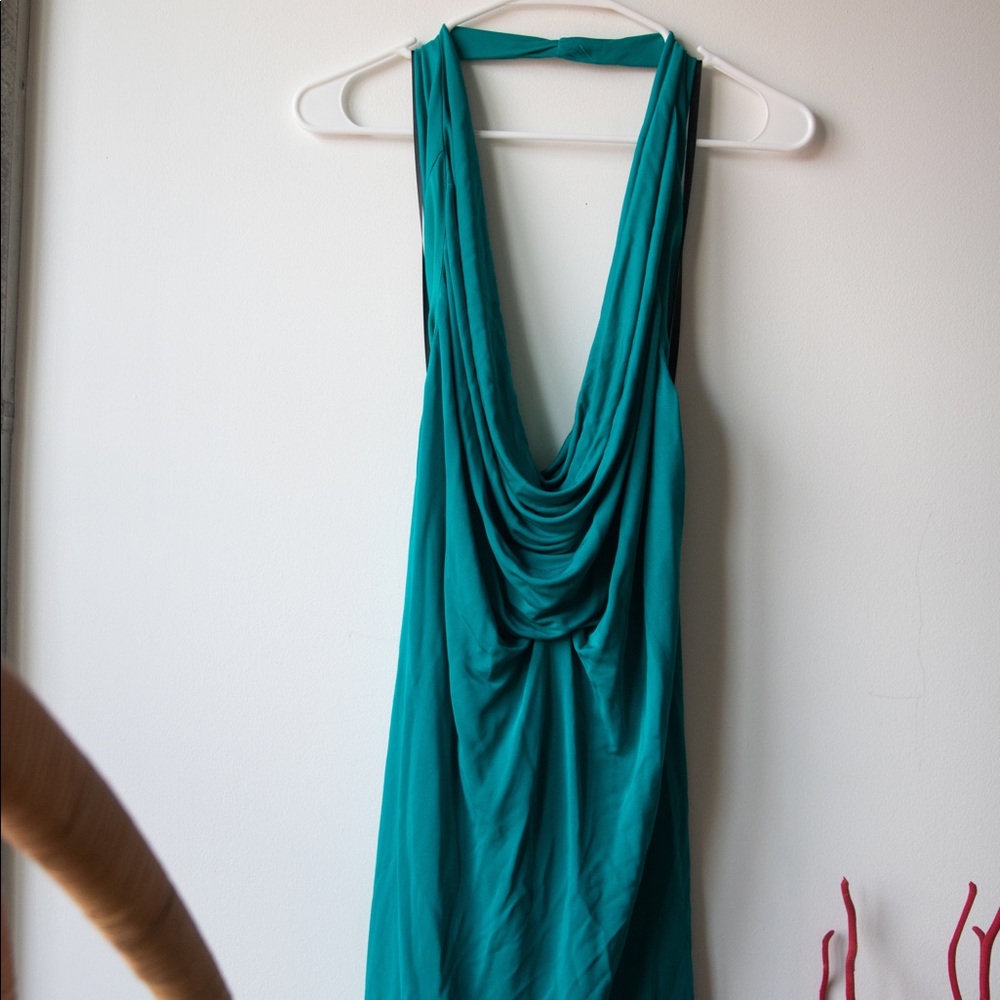 Blue Bebe halter mini dress